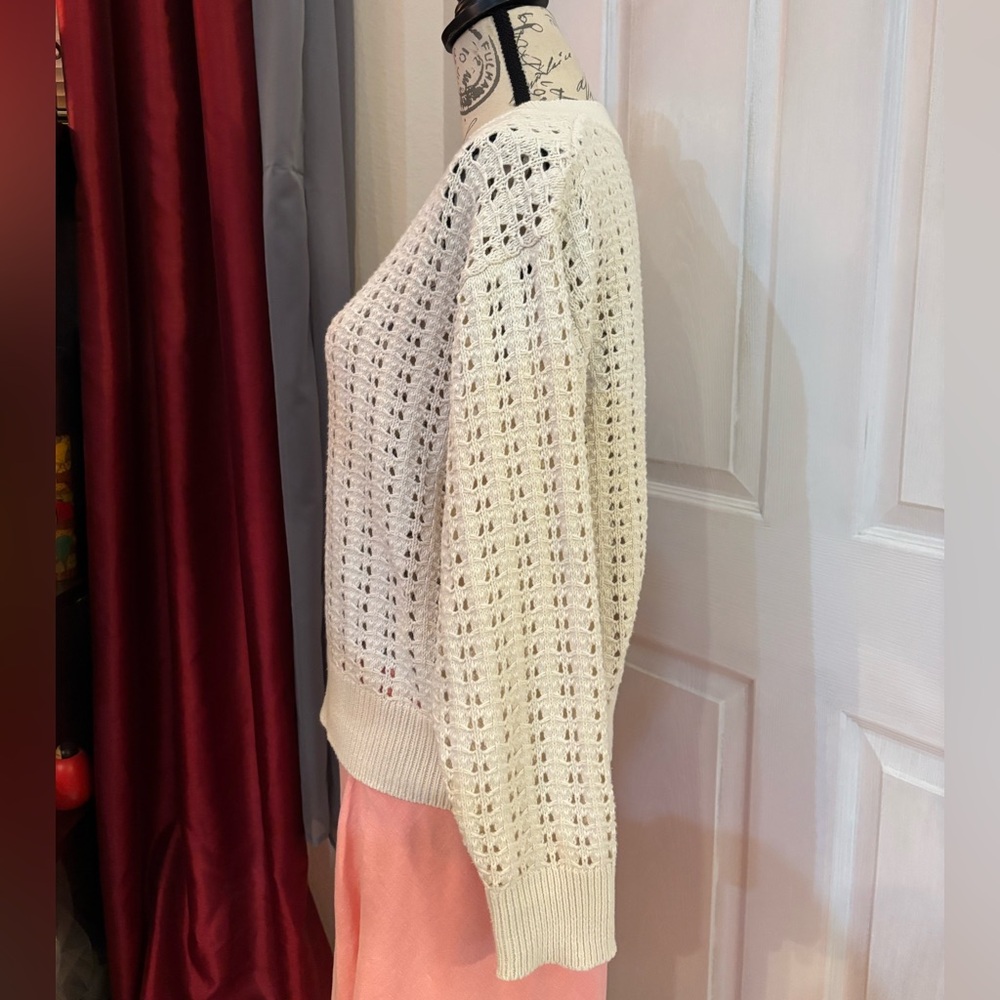 Universal Thread Openwork V-Neck Pullover Knit De… - image 6